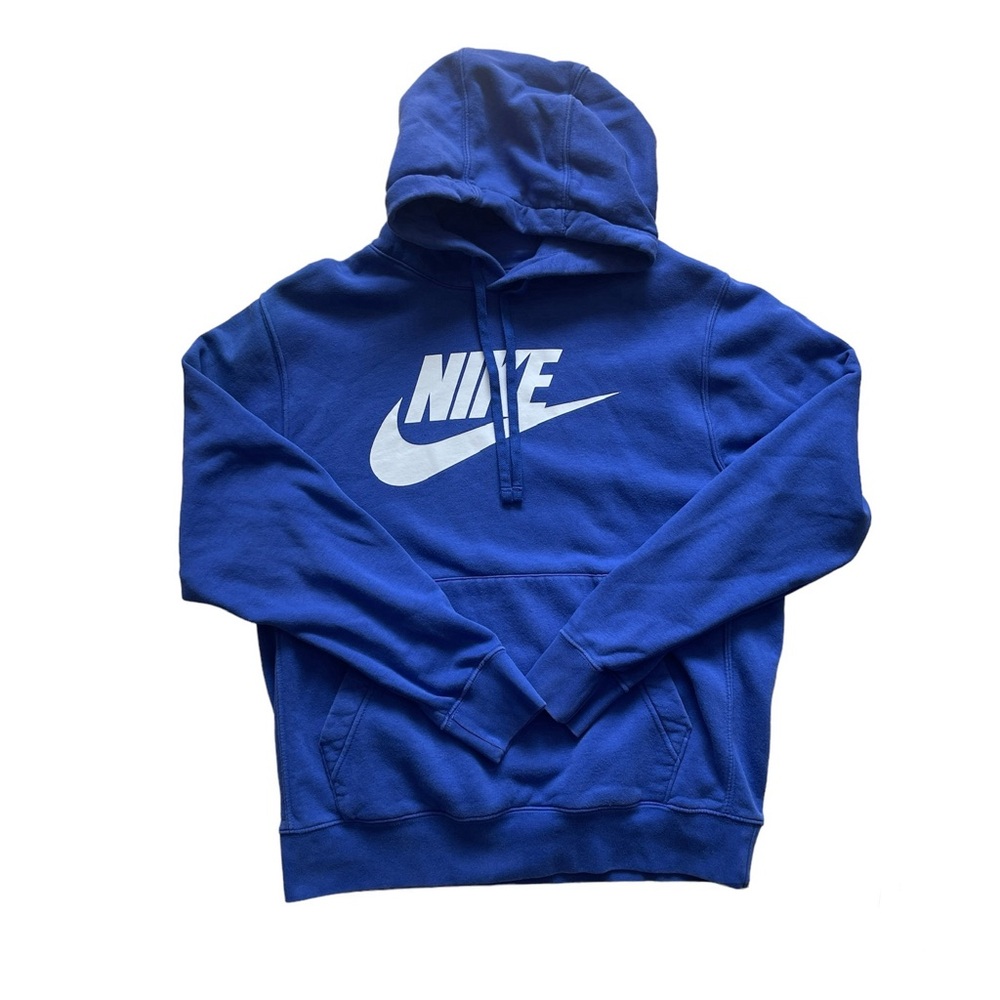 Nike logo blue pullover hoodie